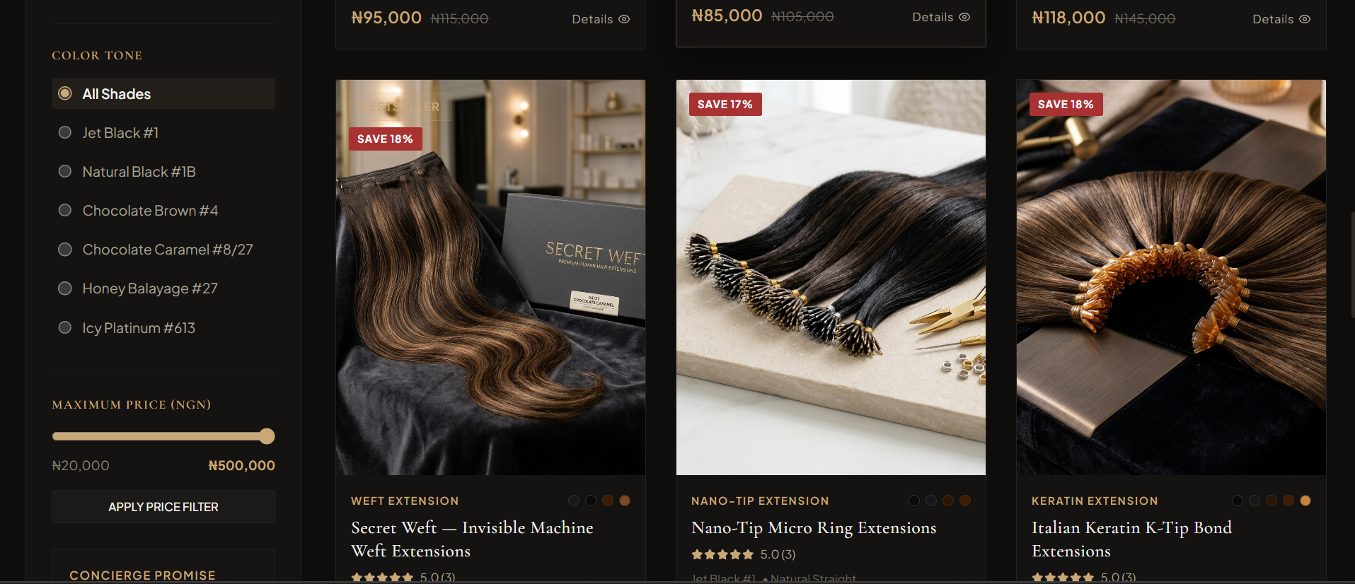 Luxe Hair Co screen 4