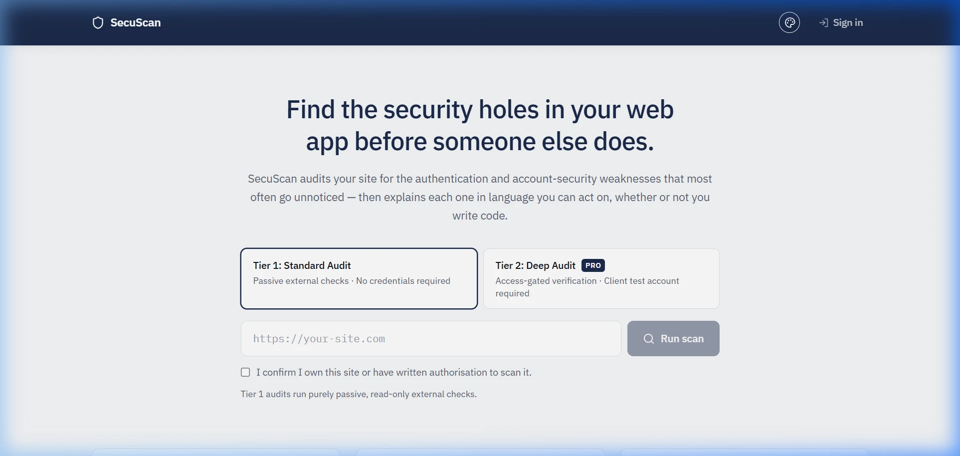SecuScan screen 5